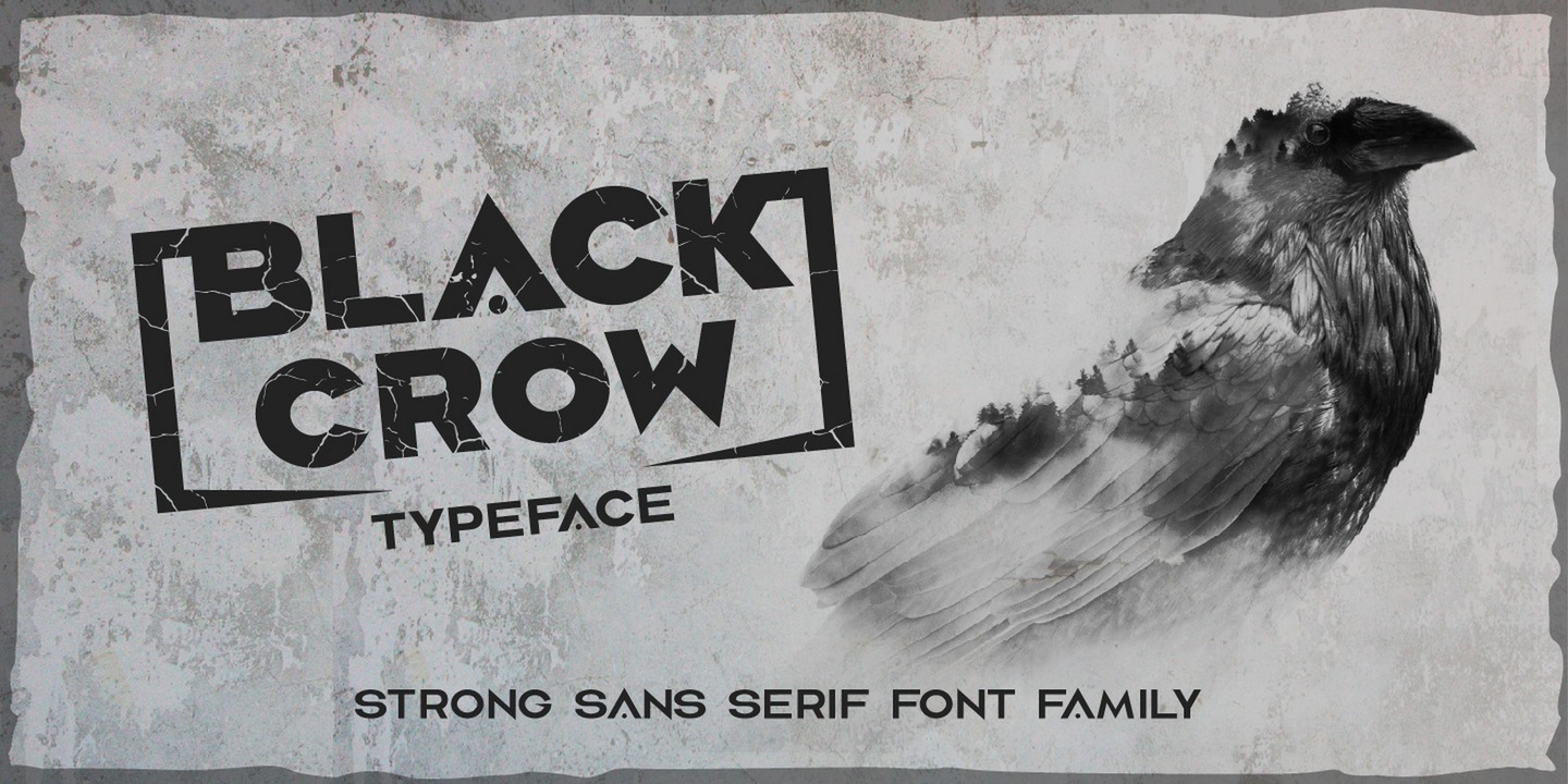 Beispiel einer Black Crow-Schriftart